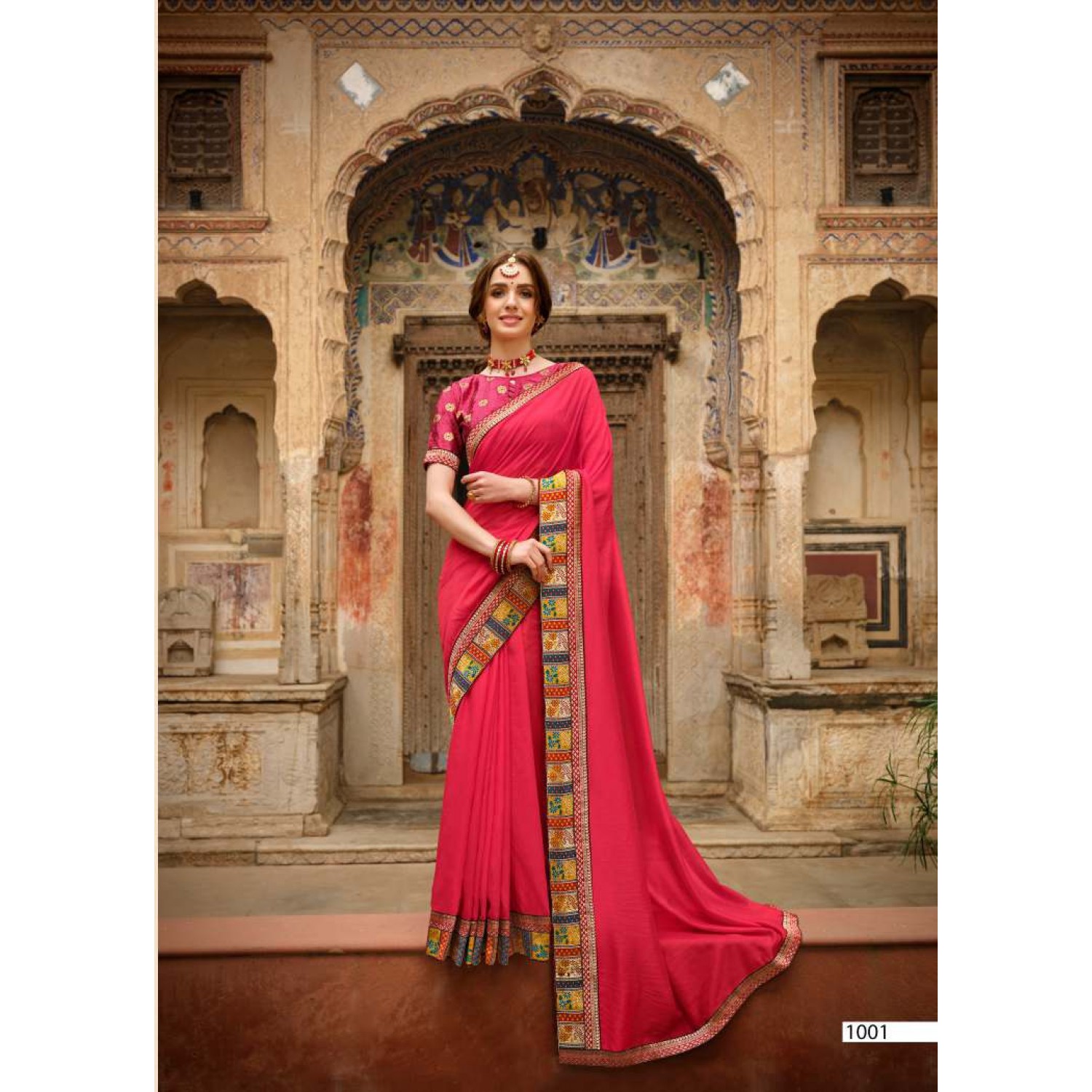 Buy Sariya Woven Banarasi Jacquard, Silk Blend Pink Sarees Online @ Best  Price In India | Flipkart.com